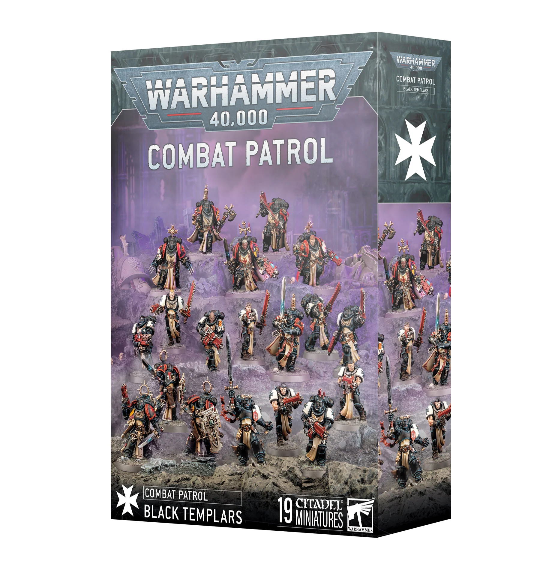 40K: Adeptus Astartes: Black Templars - Combat Patrol (10th) (19 Miniatures)