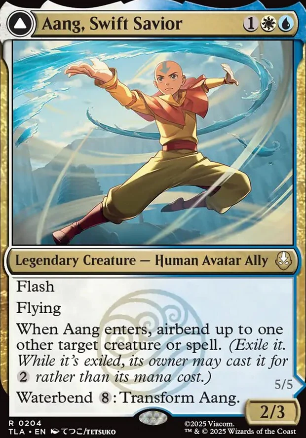 Aang, Swift Savior // Aang and La, Ocean's Fury [ #0204 ] (TLA-R) - Image 2