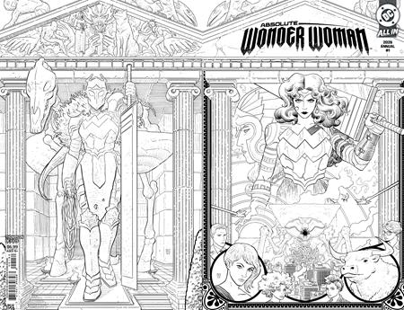 ABSOLUTE WONDER WOMAN ANNUAL 2026 #1 (ONE SHOT) Second Printing Cvr B Hayden Sherman B&W Wraparound Card Stock Var