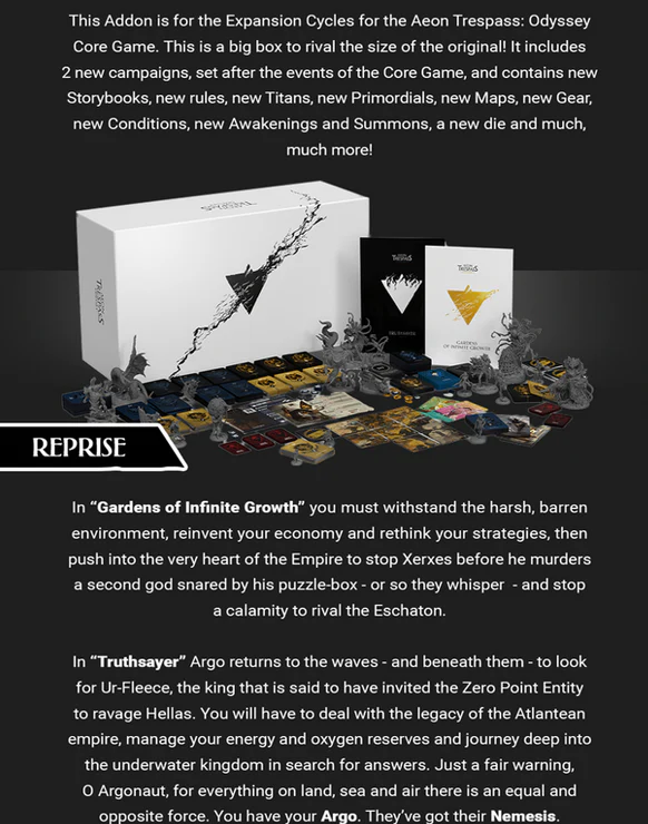 Aeon Trespass: Odyssey Expansion Set (With Deluxe Tiles and Onwards Odyssey)