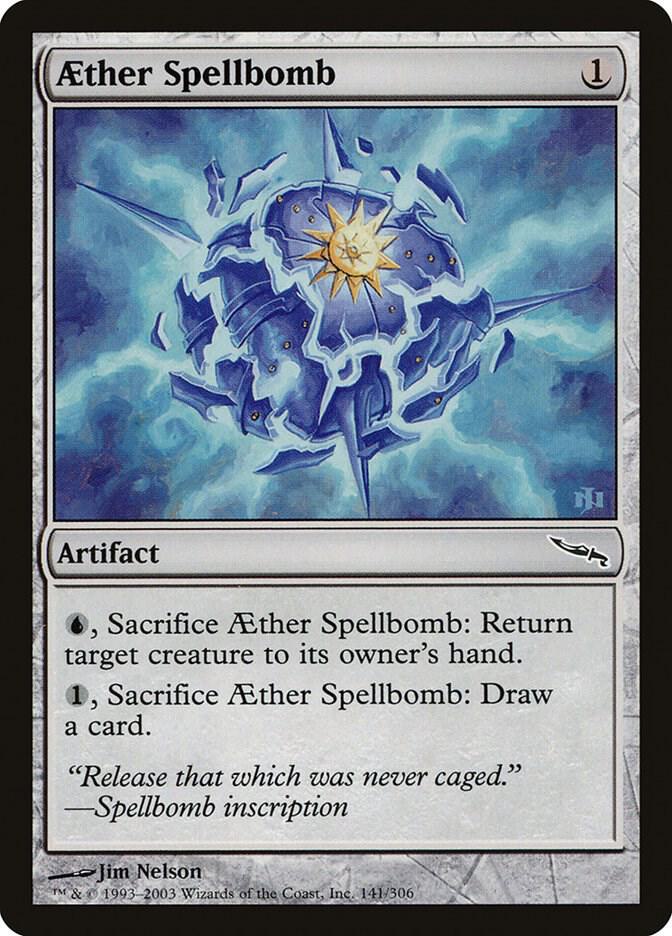 Aether Spellbomb (MRD-C-FOIL) Moderate Play