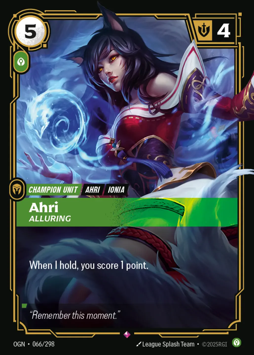 Ahri - Alluring - 066/298 (OGN) Rare