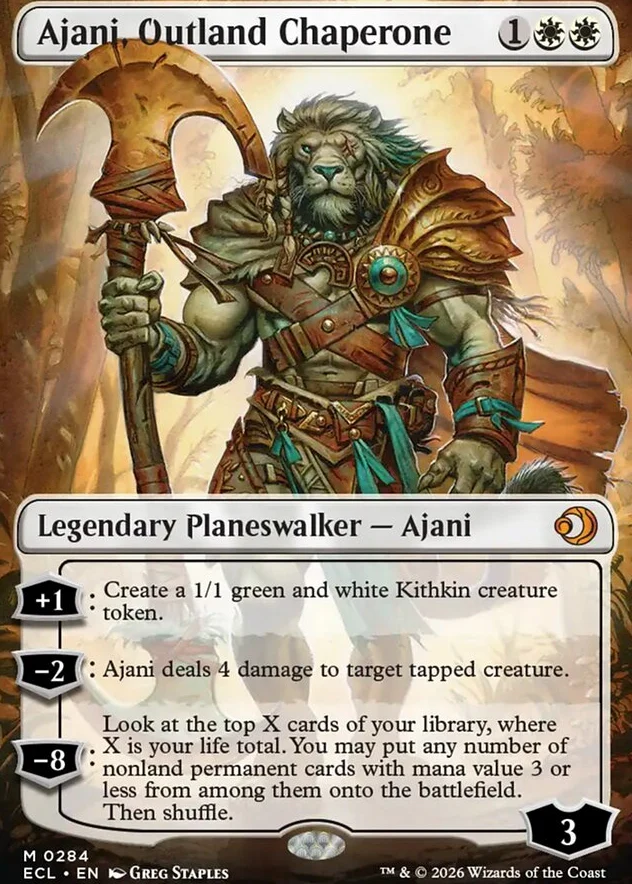 Ajani, Outland Chaperone [ #0284 Borderless ] (ECL-M) - Image 2