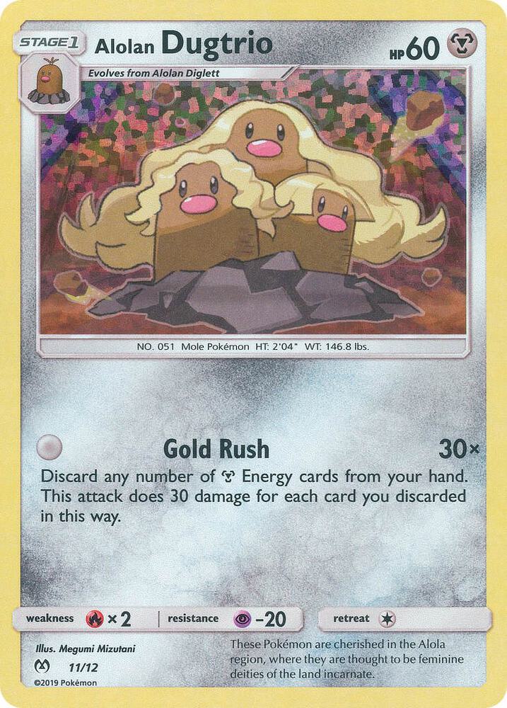 Alolan Dugtrio 11/12 (MCD19) Promo - Near Mint