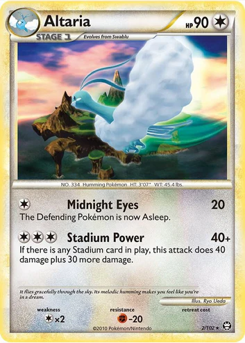 Altaria - 002/102 (TM) Holo Rare - Light Play Holofoil