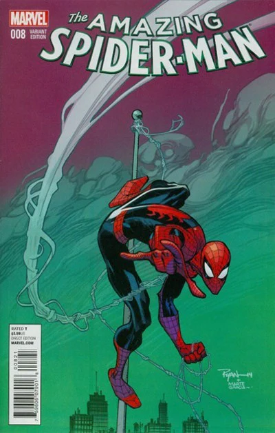 Amazing Spider-Man (2014 Series) #8 (9.6) Ryan Ottley 1:25 Variant Cover
