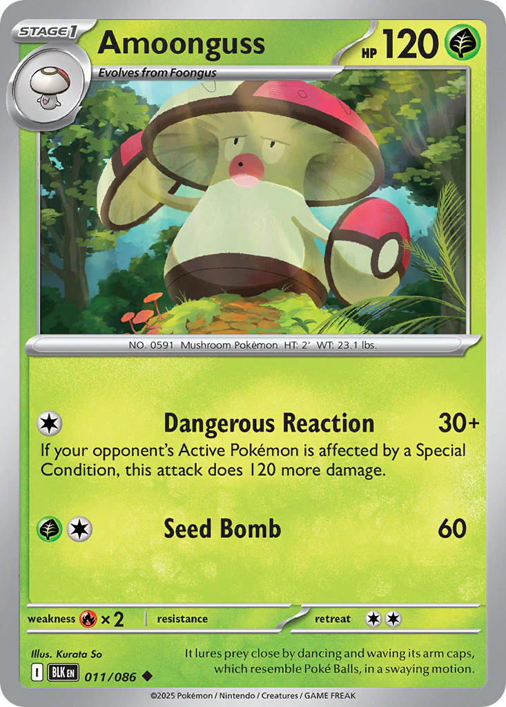 Amoonguss (Master Ball Pattern) - 011/086 (BLK) Uncommon