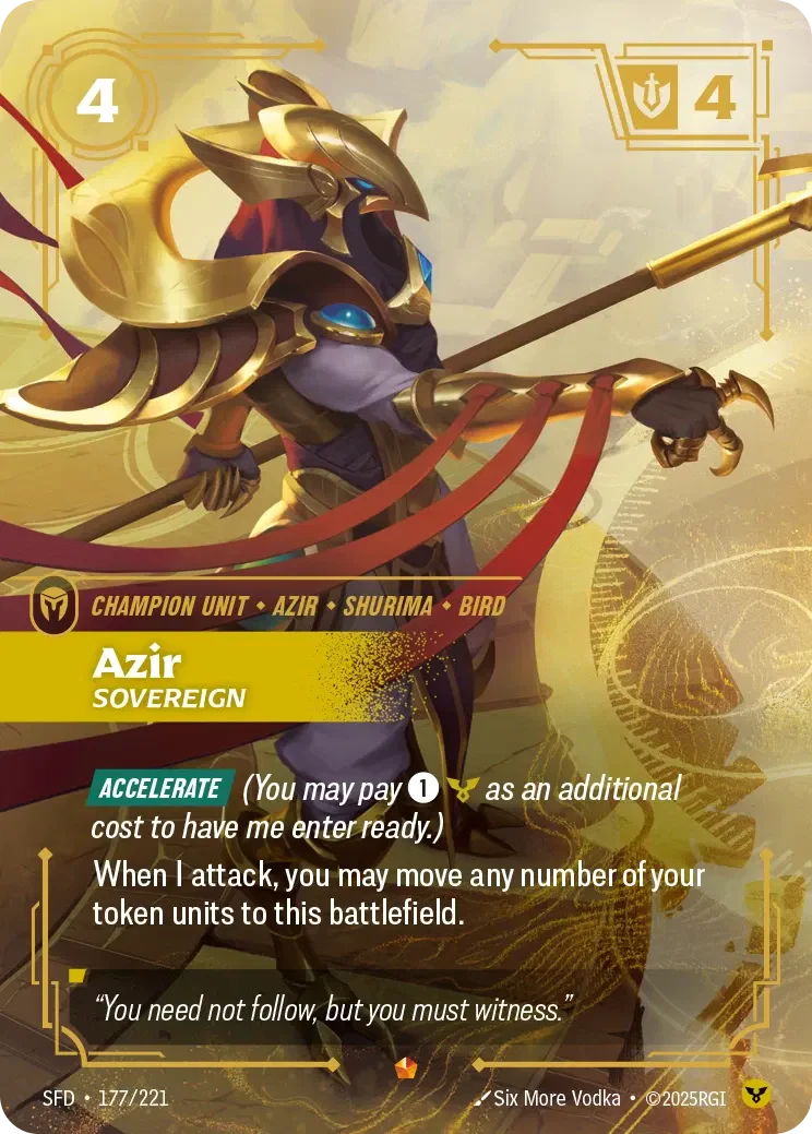 Azir - Sovereign - 177/221 (SFD) Epic