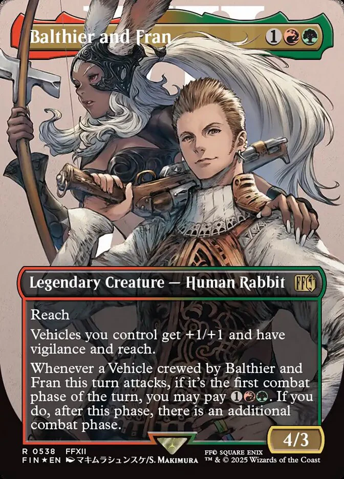 Balthier and Fran [ #0538 Surge Foil Borderless Alternate Art ] (FIN-R) Foil Near Mint - Japanese