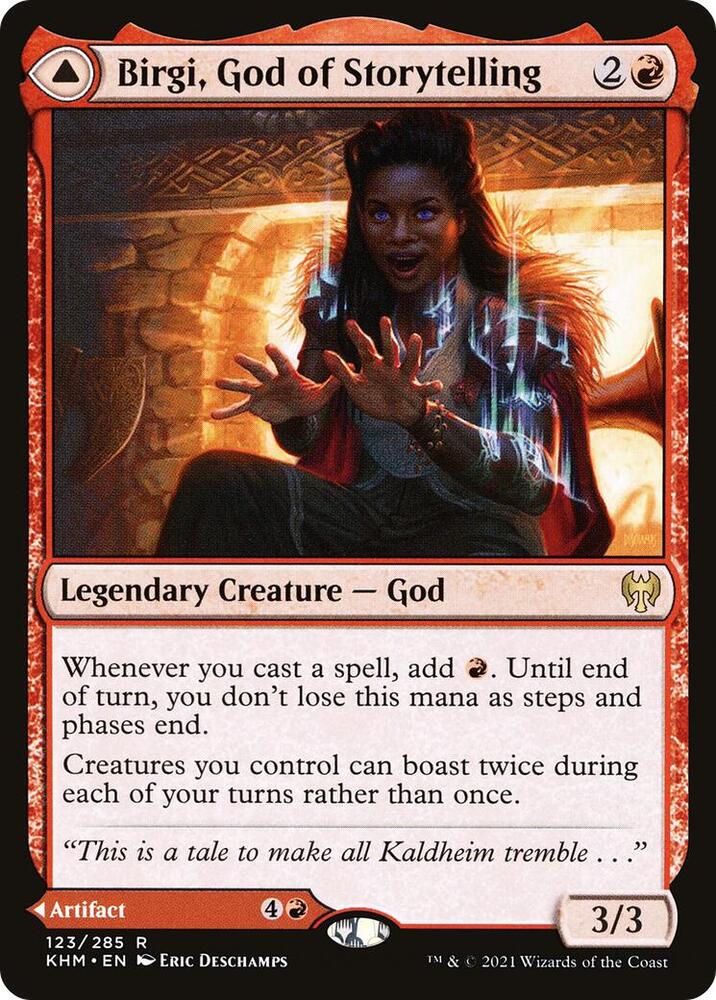 Birgi, God of Storytelling // Harnfel, Horn of Bounty (KHM-R) Light Play