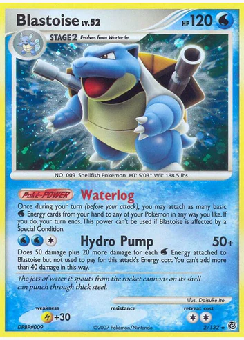 Blastoise Lv.52 (2/132) (SW) - Near Mint Reverse Holofoil