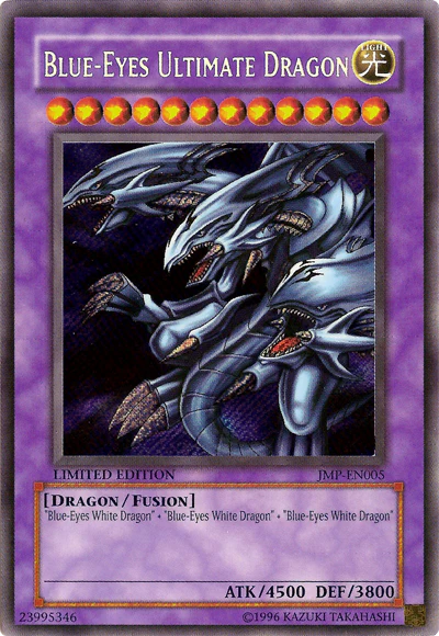 Blue-Eyes Ultimate Dragon (JMP-EN005) Secret Rare - Near Mint Limited Edition