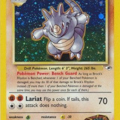 Brock's Rhydon - 002/132 (G1) Holo Rare - Heavy Play Unlimited Holofoil