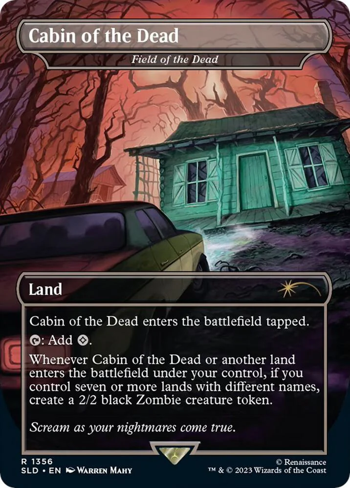 Cabin of the Dead - Field of the Dead [#1356 Alternate-Art Borderless] (SLD-R) Foil