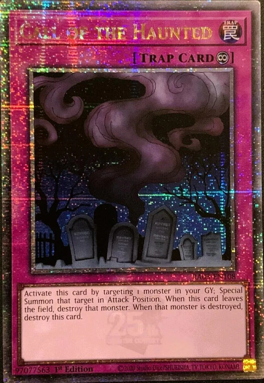 Call of the Haunted (RA03-EN108) Quarter Century Secret Rare - Near Mint 1st Edition