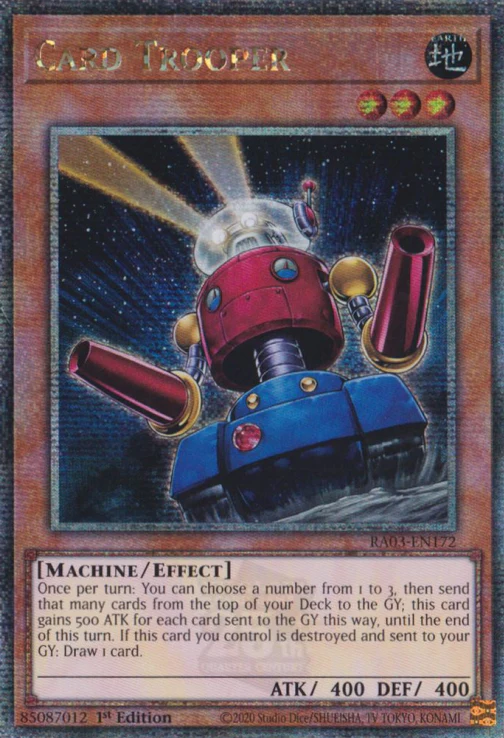 Card Trooper (RA03-EN172) Quarter Century Secret Rare - Near Mint 1st Edition