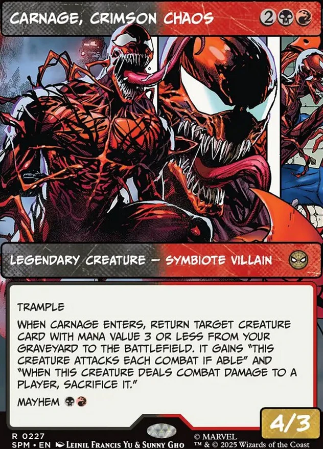 Carnage, Crimson Chaos [ #0227 Borderless ] (SPM-R) - Image 2