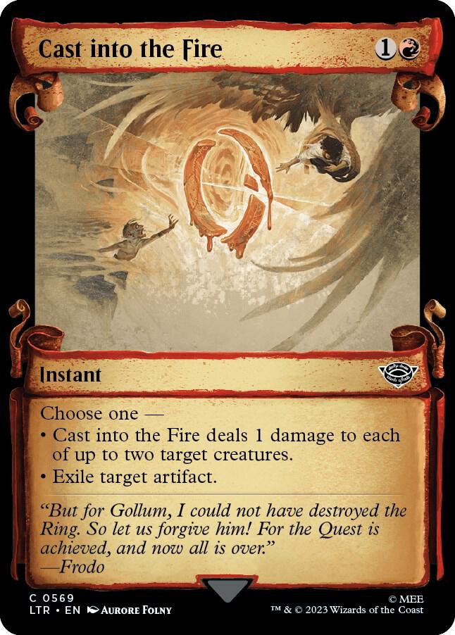 Cast into the Fire [#0569 Showcase Scrolls] (LTR-C-Foil)