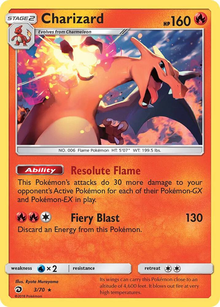 Charizard - 03/70 (DRM) Holo Rare - Light Play Holofoil
