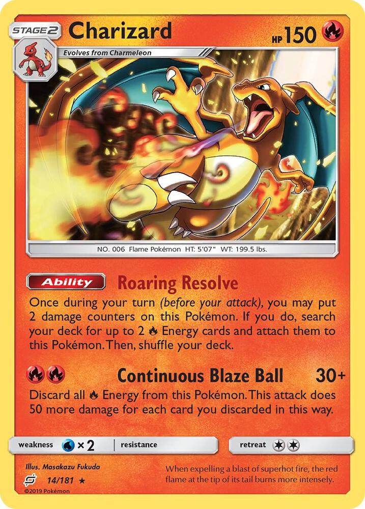 Charizard  - 14/181 (TEU) Rare - Near Mint