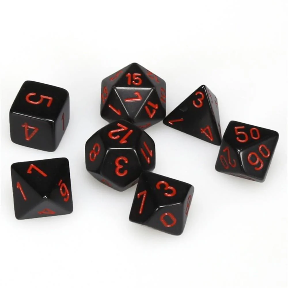 CHX25418: Opaque - Poly Set Black w/red (7) - Image 2