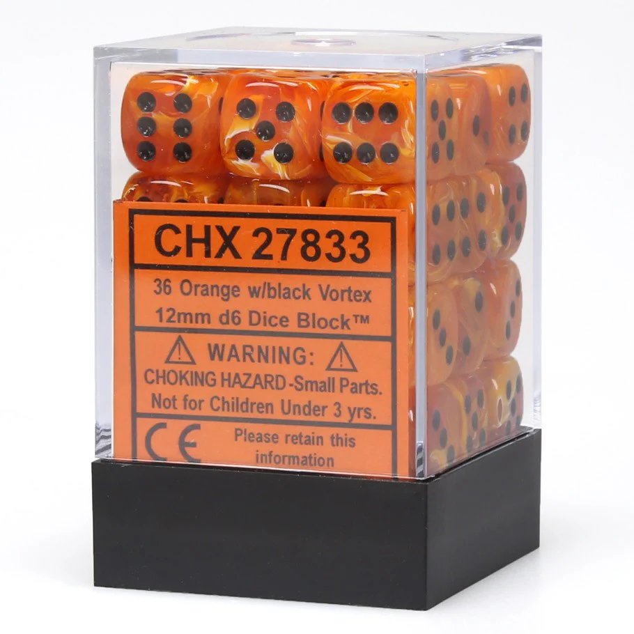 CHX27833: Vortex - 12mm D6 Orange w/black (36) - Image 3
