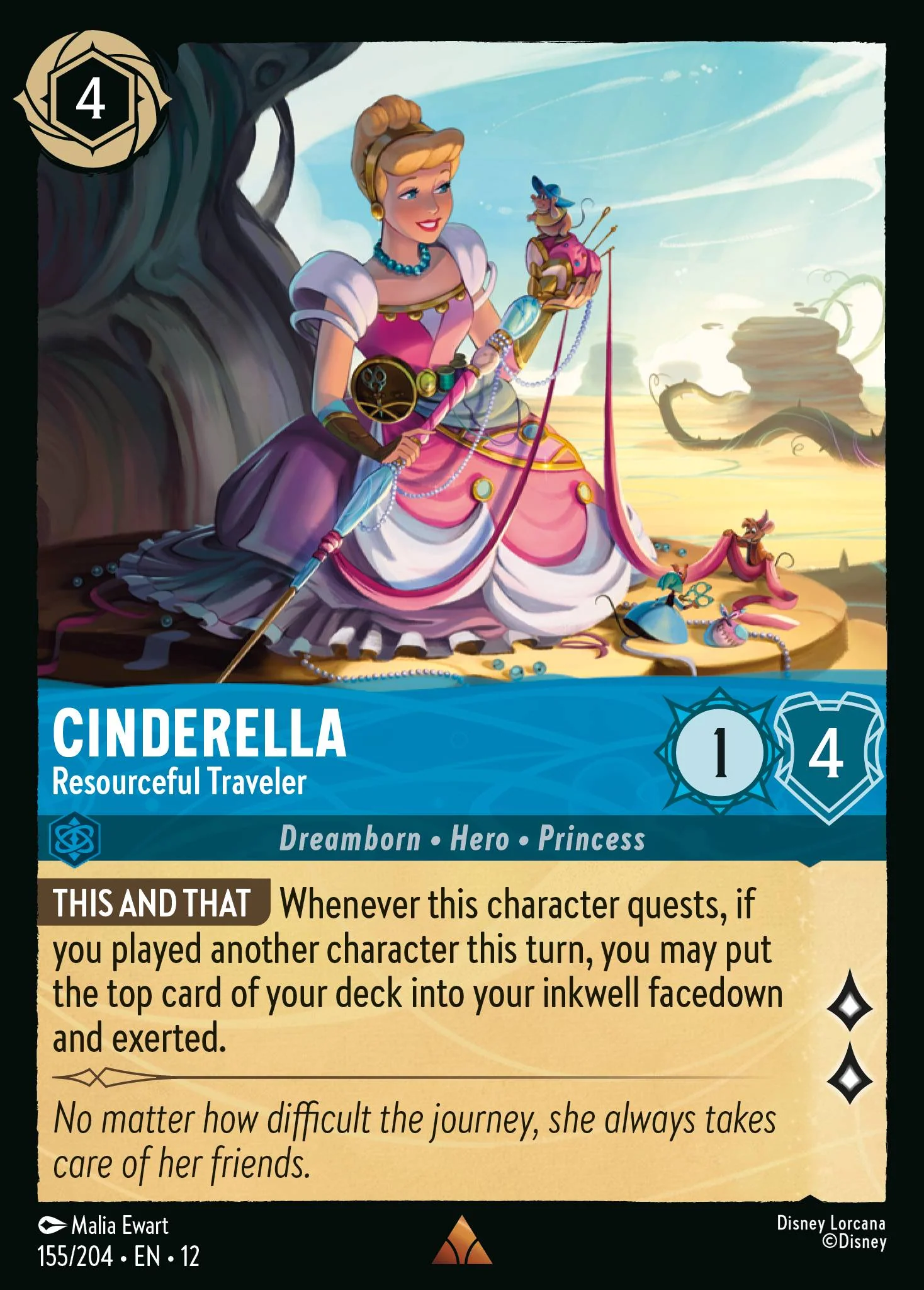 Cinderella - Resourceful Traveler (Wilds Unknown 155/204) Rare