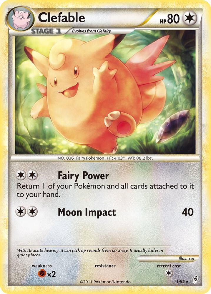 Clefable - 1/95 (CL) Holo Rare - Light Play Holofoil