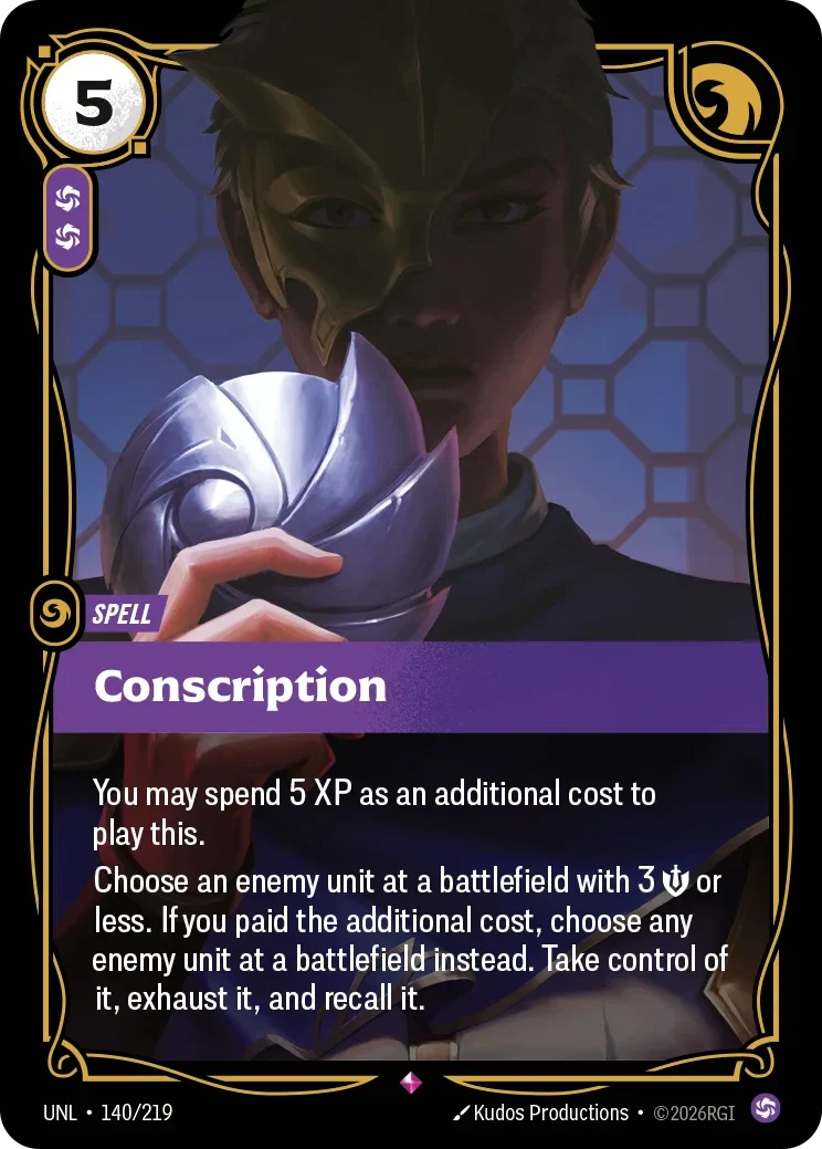 Conscription - 140/219 (UNL)  Rare