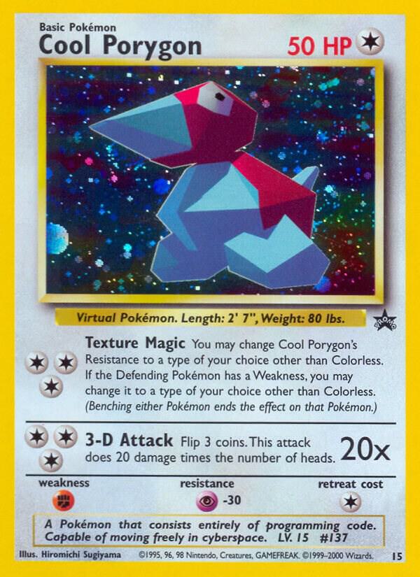 Cool Porygon (15) - WoTC Promo - Near Mint