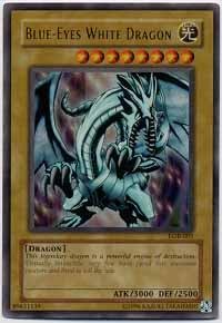 Blue-Eyes White Dragon (LOB-001) Ultra Rare Damaged Unlimited