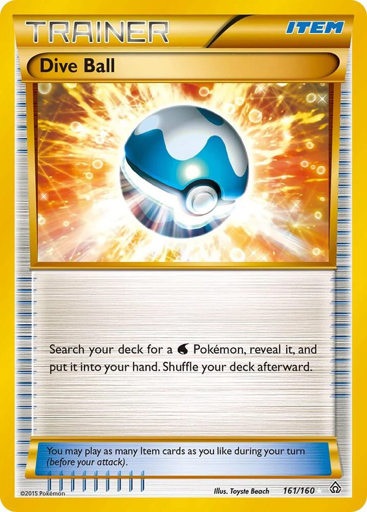 Dive Ball (Secret Rare) - 161/160 (PRC) Secret Rare - Heavy Play Holofoil