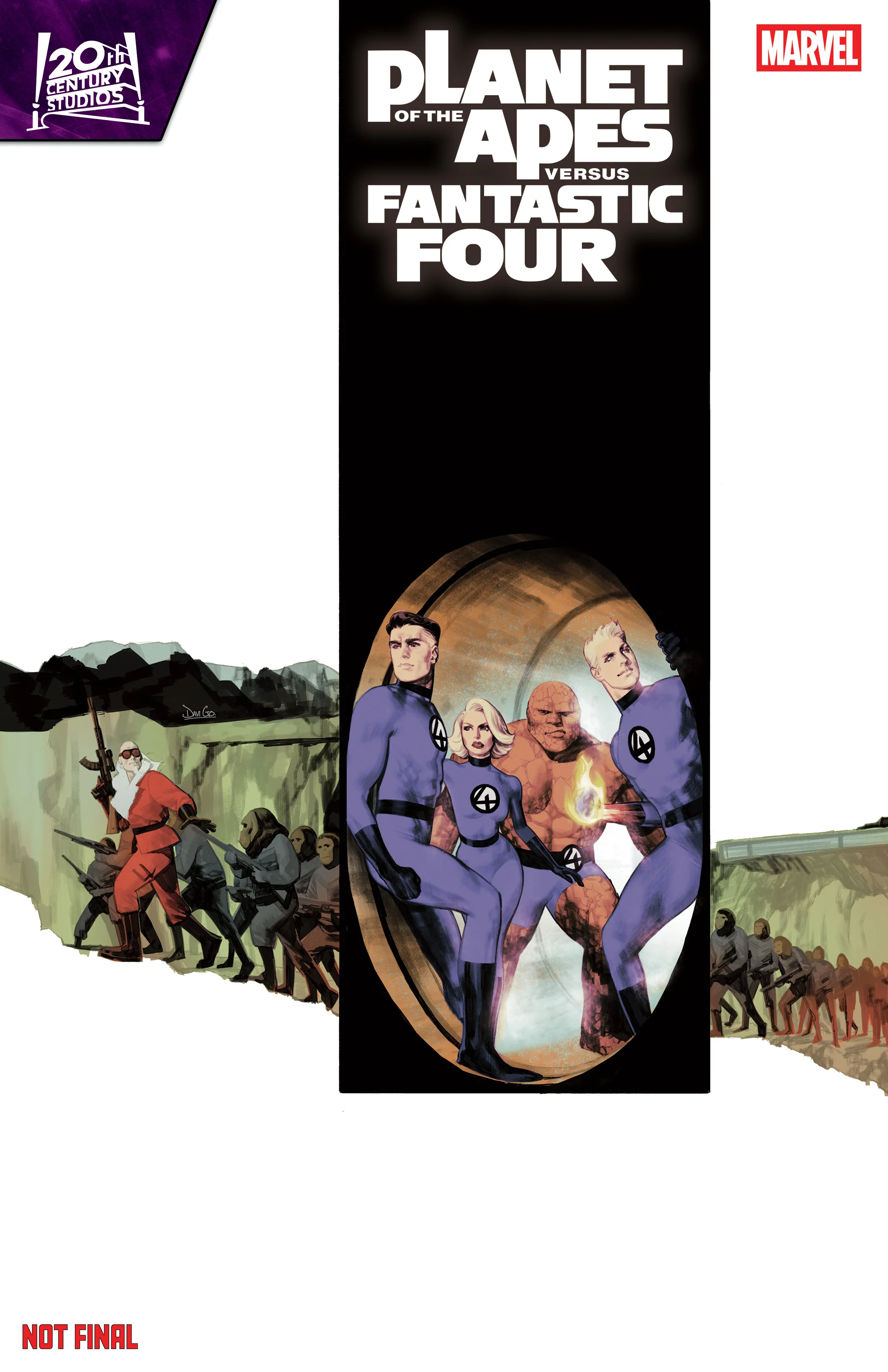 PLANET OF THE APES VS. FANTASTIC FOUR #2 DAVI GO MOVIE HOMAGE VARIANT - Image 2