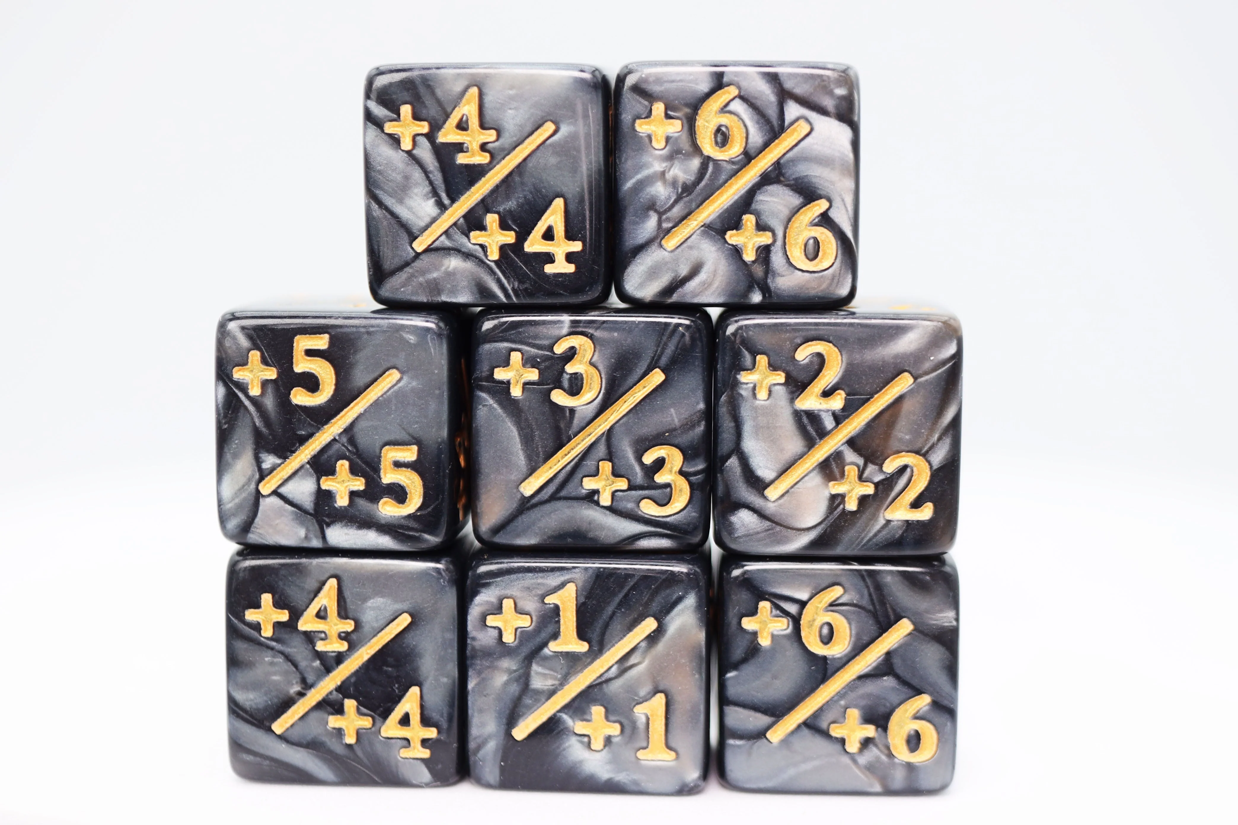 Counter Dice - Pearl Black (8)