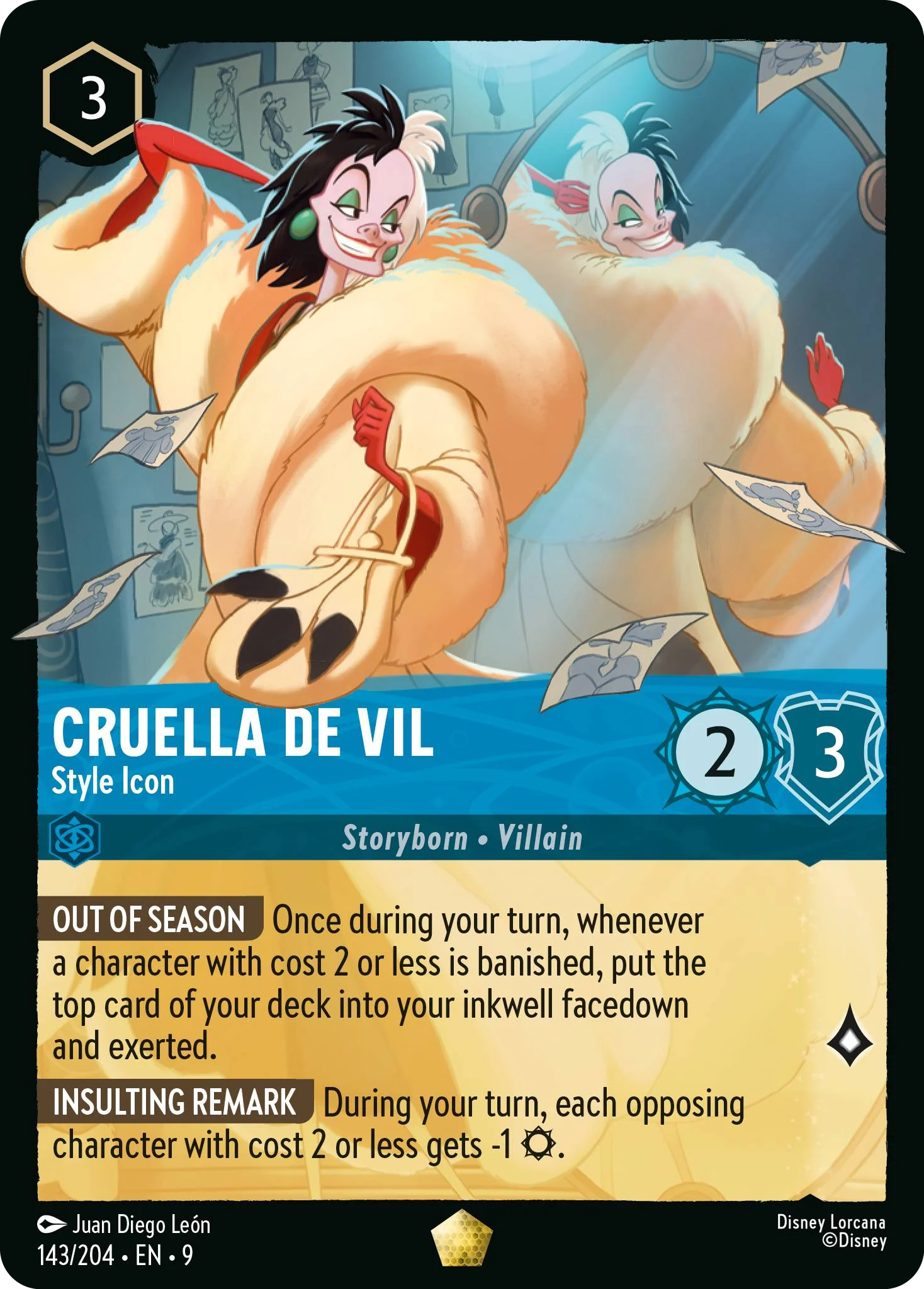 Cruella De Vil - Style Icon (Fabled - 143/204)  Legendary