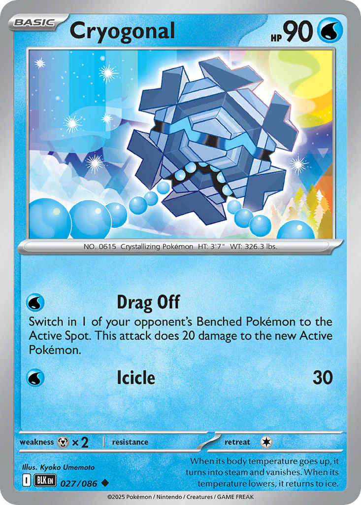 Cryogonal (Master Ball Pattern) - 027/086 (BLK) Uncommon