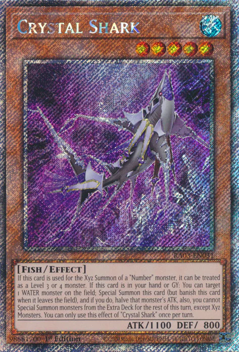 Crystal Shark (RA03-EN031) Platinum Secret Rare - Near Mint 1st Edition