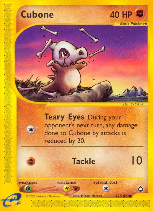Cubone - 072/147 (AQ) Common Normal Moderately Played