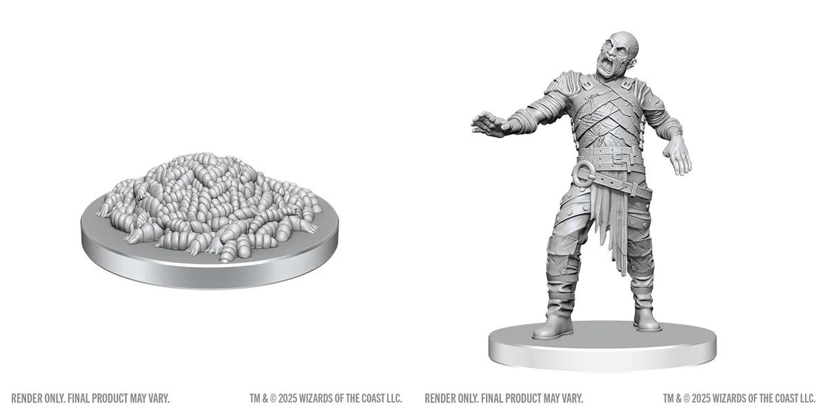 D&D: Nolzur's Marvelous Miniatures - Swarm of Rot Grubs & Rot Grub Victim (90855)