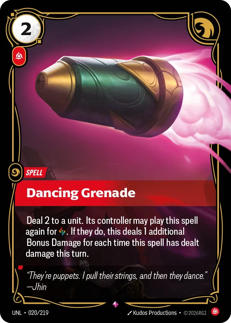 Dancing Grenade - 020/219 (UNL)  Rare