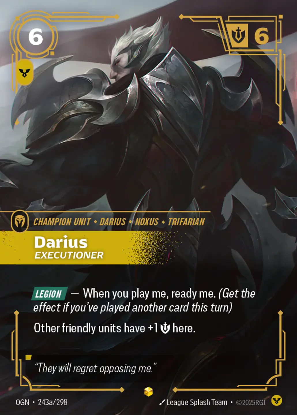 Darius - Executioner (Alternate Art) - 243a/298 (OGN) Showcase