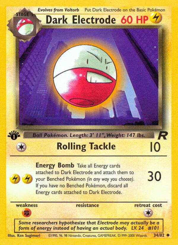 Dark Electrode - 34/82 (TR) Uncommon Heavy Play 1st Edition