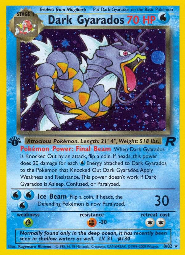 Dark Gyarados (8/82) Heavy Play - Unlimited Holofoil