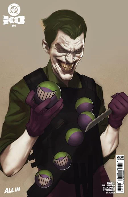 DC K.O. #4 (OF 5) CVR H BEN OLIVER FACE-OFF CARD STOCK VAR - Image 2