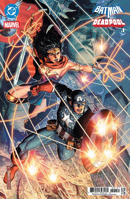 DC MARVEL BATMAN DEADPOOL #1 (ONE SHOT) CVR E JIM CHEUNG WONDER WOMAN CAPTAIN AMERICA CARD STOCK VAR - Image 2