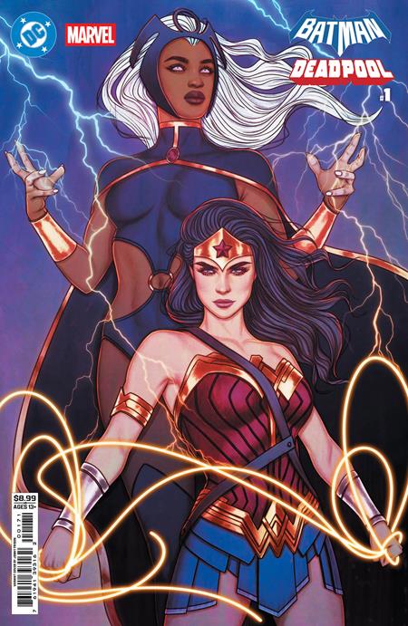 DC MARVEL BATMAN DEADPOOL #1 (ONE SHOT) CVR H JENNY FRISON WONDER WOMAN STORM CARD STOCK VAR - Image 2