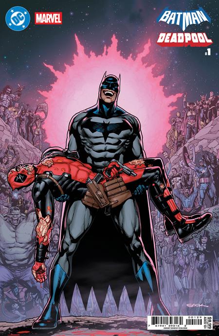 DC MARVEL BATMAN DEADPOOL #1 (ONE SHOT) CVR R RYAN SOOK CRISIS ON INFINITE EARTHS 7 HOMAGE CARD STOCK VAR - Image 2