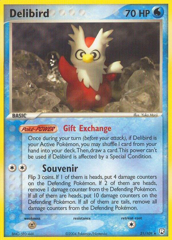 Delibird - 21/109 (RR) Rare - Damaged - Normal