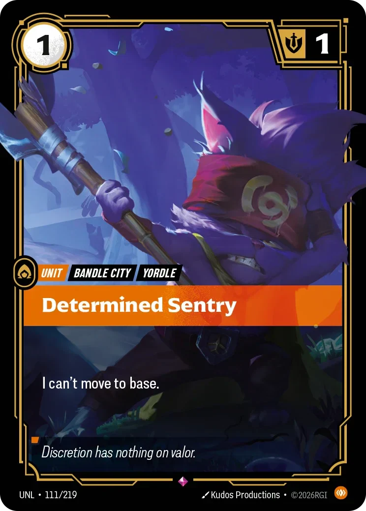 Determined Sentry - 111/219 (UNL)  Rare