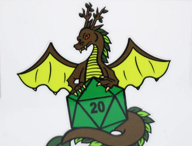 Dice Dragon Sticker: Earth